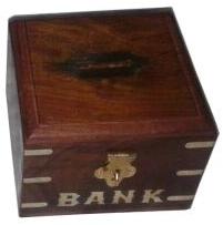 Rustic Wood Money Bank