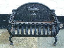 Antique Victorian Cast Iron Basket, Handmade Coal Basket