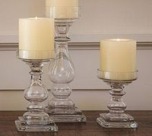 CANDLE PILLAR HOLDER, GLASS PILLAR HOLDER