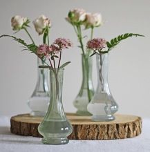 Mercury Glass Vase, Clear Glass Vase, Decorative Mercury Glass Vase