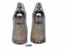 Nickel plated aluminium Salt Pepper set