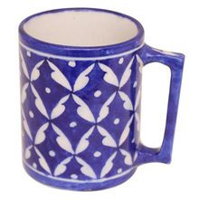Blue Pottery Coffee Mugs