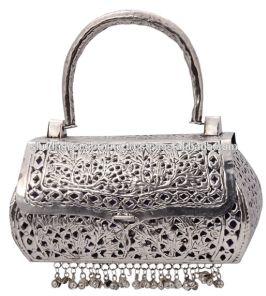 Fine Carving White Metal bag