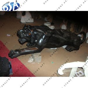 black granite tiger statues