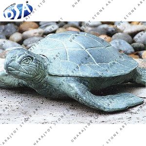 green marble tortoise statue