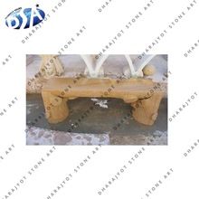 sandstone wooden carved garden bench