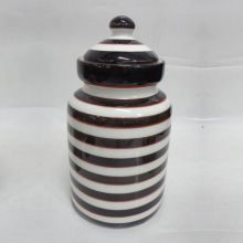 Designer Ceramic Round Jar with lid