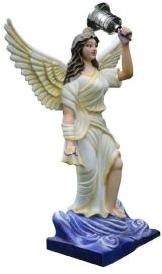 Fairy Standing Statue With Holding Led Gardan Lamp