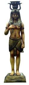 Fiber Egyptian Modern Man Guard Statue