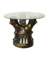 Metallic Golden Moonlight Side Table