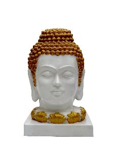 White And Golden Buddha Showpiece