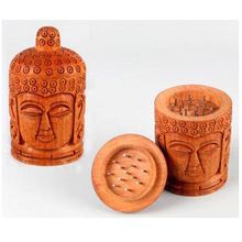 Buddha wooden smoking grinder