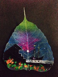 peepal leaf painting