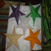 solid colors paper star lanterns