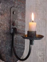 Black Metal Candle Wall Sconce