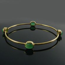 Green onyx gemstone bangle