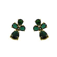 Green tourmaline hydro gemstone earring