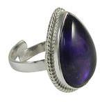 Natural amethyst gemstone ring