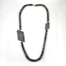 Natural blue flash labradorite Necklace