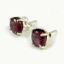 Natural pink tourmaline gemstone earring