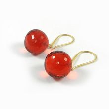 Red garnet hydro gemstone Earring