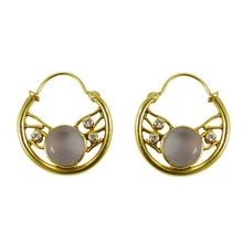 Rose chalcedony gemstone Earring