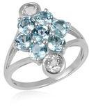 Blue Topaz Silver Ring