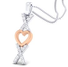 Designer heart shape diamond pendant