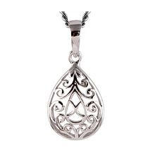 Dwarka gems plain silver pendant