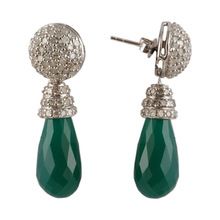 Green onyx earring