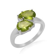 natural peridot stud