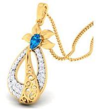 Pear shape gold pendant