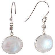 Rainbow moonstone 925 sterling silver earrings