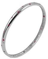 ruby gemstone sterling silver bangle