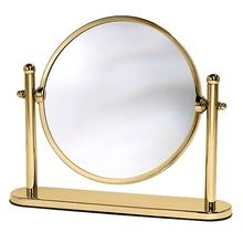 Table Top Mirror in Metal Brass