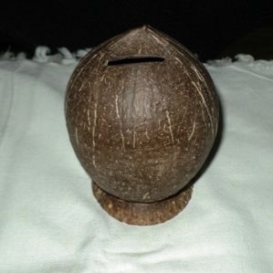 Coconut shell money banks