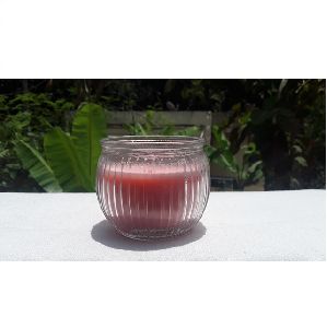 white glass candle