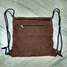 plain colors leather backpack bag