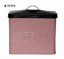 Galvanized metal bread box