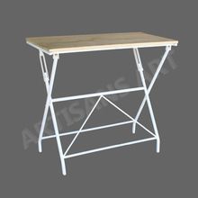 Industrial Carter Metal Wood Folding Bar Table