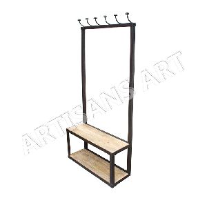 Industrial Metal Wood Cloth Hanger