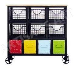 Industrial Storage Bucket Rack Trolley