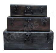 Rustic Antique Nesting Storage Box Set of Three,