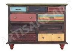 Rustic Hand Painted Chest Of Drawers