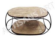 Wood Iron Coffee Table