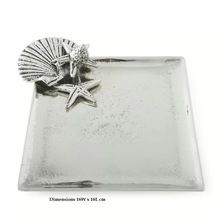 Aluminum Platters With Seashore Design