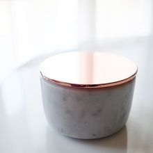 Marble Beautiful Bowl With Copper Lid