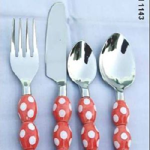 Stainless Steel Cutlery With Beaded Handle