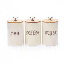 Tea Coffee Sugar Metal Storage box