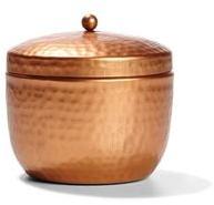 Tin Metal Candle Box With Lid In Copper Plated